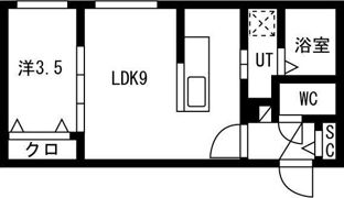 CLARICE麻生（クラリーチェアサブ）の間取り画像