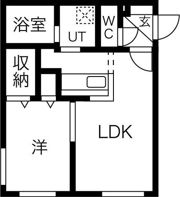 クーデクール北円山の間取り画像