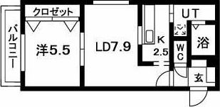プレイオーネ北13条の間取り画像