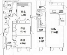 月寒東1-7戸建の間取り画像