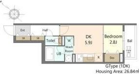 S-RESIDENCE東札幌blingの間取り画像