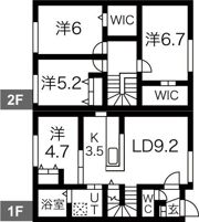 北22条東19丁目テラスハウスの間取り画像