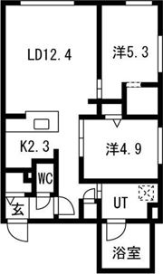 Lien南郷13の間取り画像