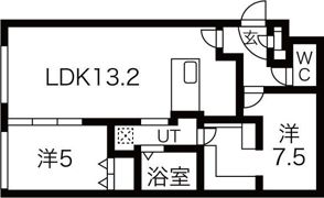 レブニーズ ザ・レジデンス 二十四軒 セカンドの間取り画像