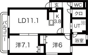 グランフォート伏見の間取り画像