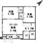 ルミエール月寒東3・3の間取り画像