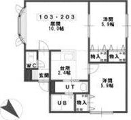 ルミエール美園Cの間取り画像