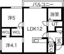 noble hill 南郷通の間取り画像