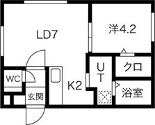 COROCORO南8条（コロコロ南8条）の間取り画像