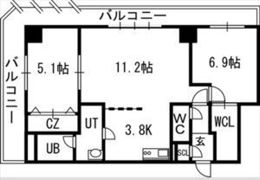 グランカーサ永山公園通 eastの間取り画像