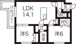 コンサップ円山公園の間取り画像