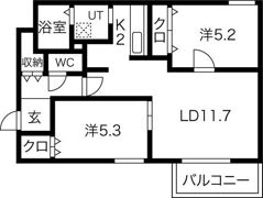 アストレアヒルズ南13条の間取り画像
