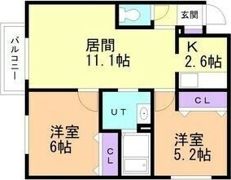 ラデュレひばりが丘の間取り画像