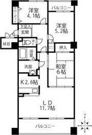 クリオ行啓通参番館の間取り画像