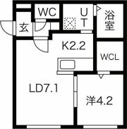 ディアコート南郷19の間取り画像