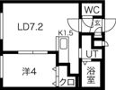 ラフィーネ静修学園前の間取り画像