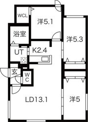 ALPHA山鼻の間取り画像