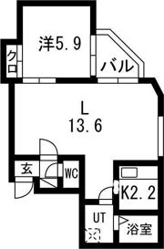 ibiza中島公園の間取り画像