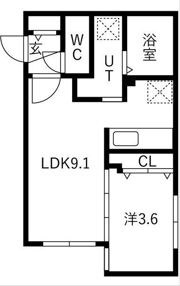 REN FAULT白石 （レンフォルトシロイシ）の間取り画像