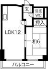 南6条ダイヤハイツの間取り画像