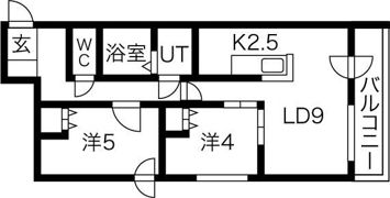 コートロティS21・Bの間取り画像