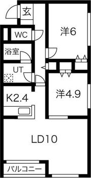 コートロティ大通アネックスの間取り画像