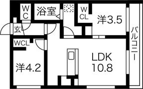 ベルツリーN19の間取り画像