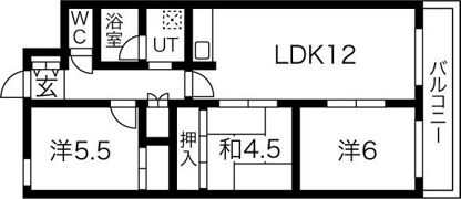 朝日プラザ一条橋の間取り画像