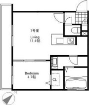 Axis-Will 東札幌Sta.（アクシスウィル東札幌ステの間取り画像