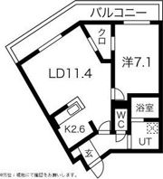 平岸Riverside（平岸リバーサイド）の間取り画像