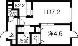 ブランノワール中の島の間取り画像