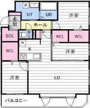 アルファスクエア宮の森3条の間取り画像