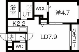 グランメール中の島1-4の間取り画像