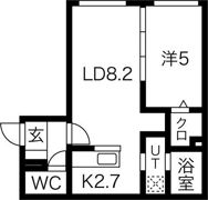 パインハート中の島の間取り画像