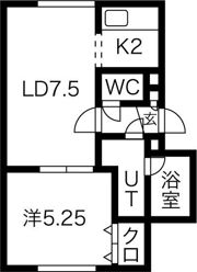 オカップSの間取り画像
