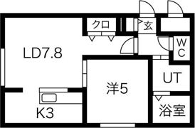 ラフレーズ学園前の間取り画像