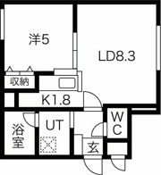 ユラ月寒の間取り画像