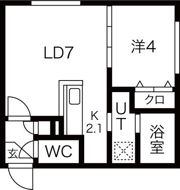 Deux Noir（ドゥ・ノワール）の間取り画像