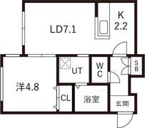 グランディーN22の間取り画像