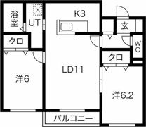 クラリス白石中央の間取り画像