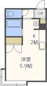 明日香ハイツの間取り画像