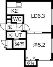 グリーンアベニュー月寒中央の間取り画像