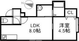 アドバンス北19条の間取り画像