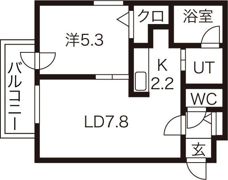 ローヤルハイツ月寒西の間取り画像