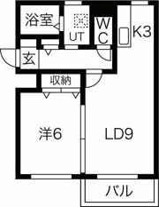 スカイハイツ伏見の間取り画像