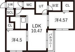 VILLA MT 平岸の間取り画像