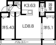 サンヴィレッジ琴似の間取り画像
