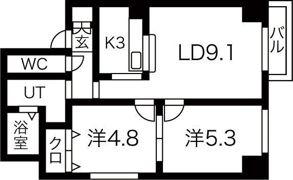 ラビエ円山の間取り画像