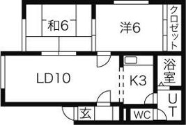 アサヒプラザ Bの間取り画像