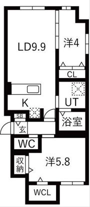 maison Riel 東区役所前の間取り画像